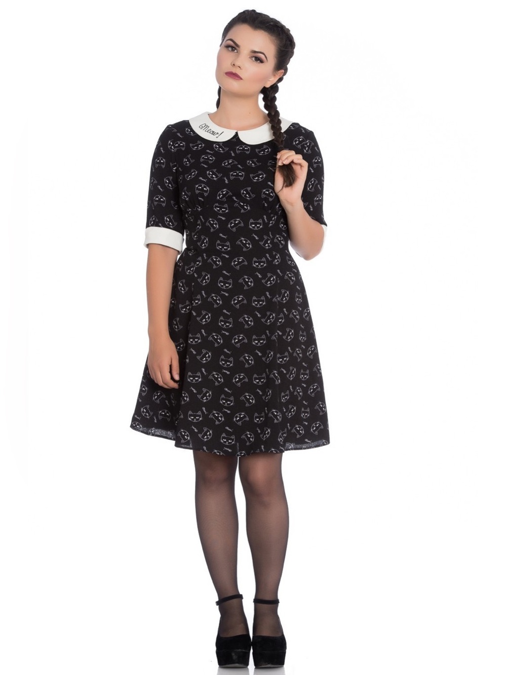 Hell Bunny Matou Meow Kitty Mini Dress